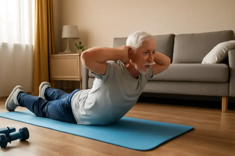 Ginnastica in casa per over 70: la routine semplice che mantiene la schiena forte