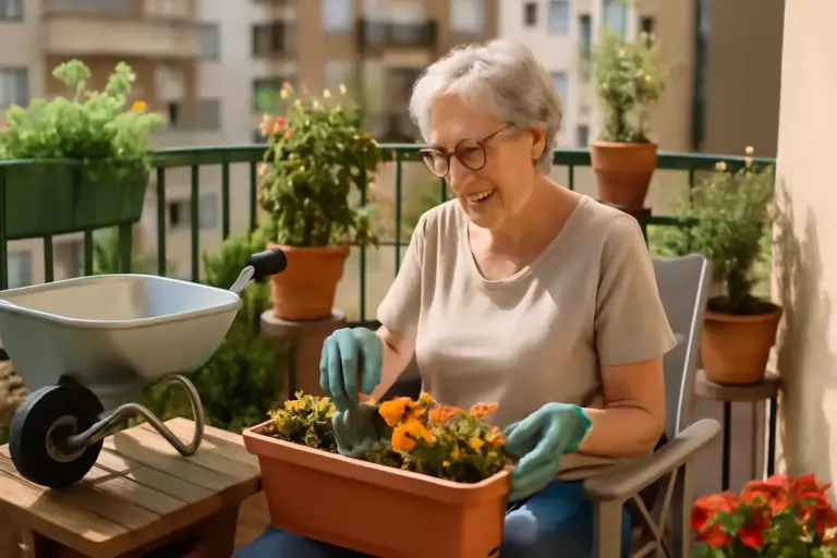 Giardinaggio su balcone in pensione: il trucco per farlo senza fatica e con grandi soddisfazioni